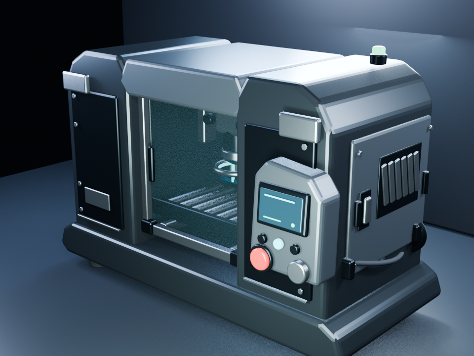 Blender rendering of the Precision Inspection Station